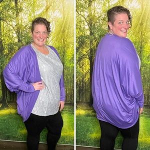 1X Purple Cacoon Cardigan